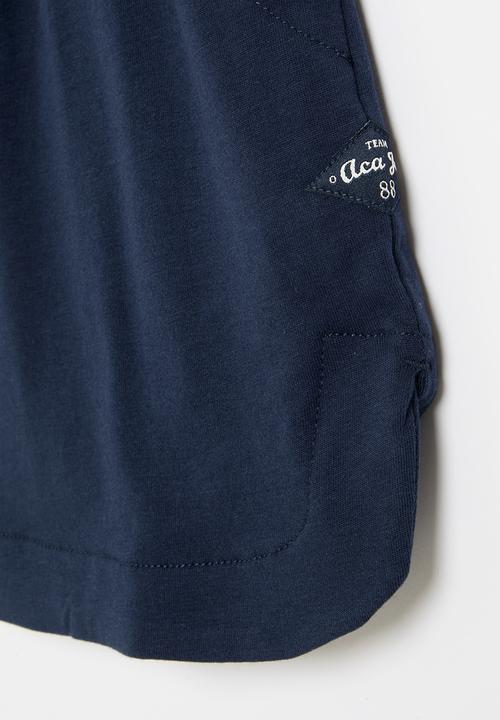 Aca Joe - Side embroidery tennis skirt - navy