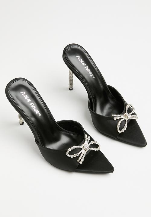 Public Desire - Bowve mule heel - black