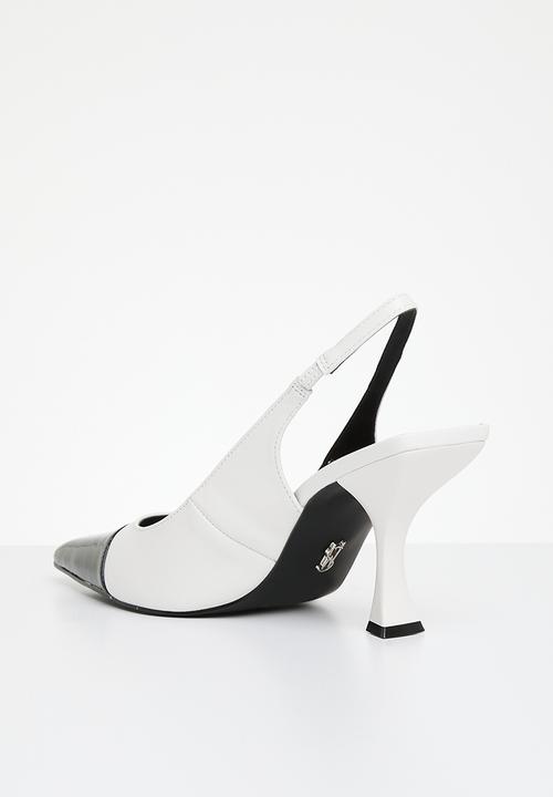 Steve Madden - Niles court heel - white & black