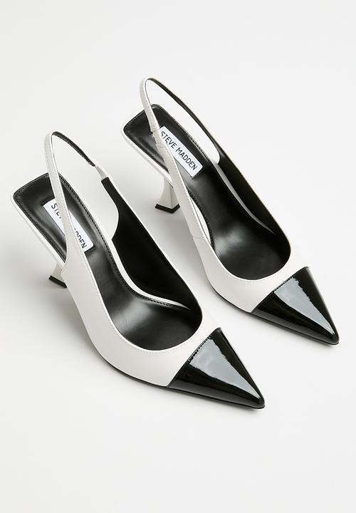 Steve Madden - Niles court heel - white & black