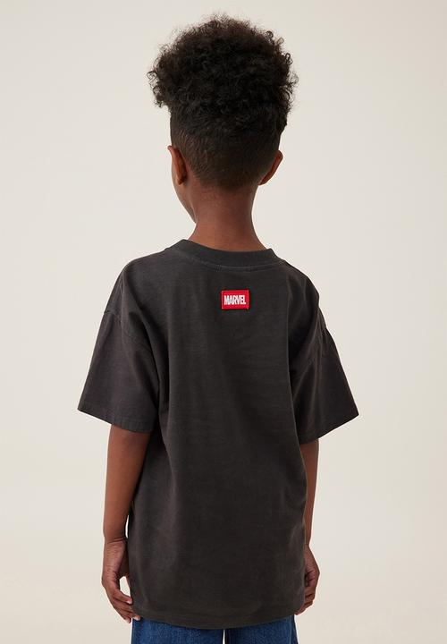 Cotton On - License drop shoulder short sleeve tee - lcn mar phantom/incredible hulk