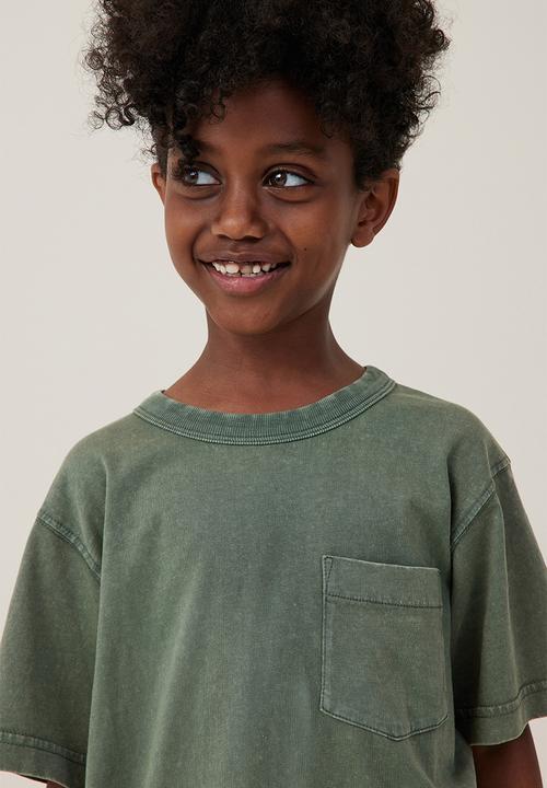 Cotton On - The essential short sleeve tee - swag green wash