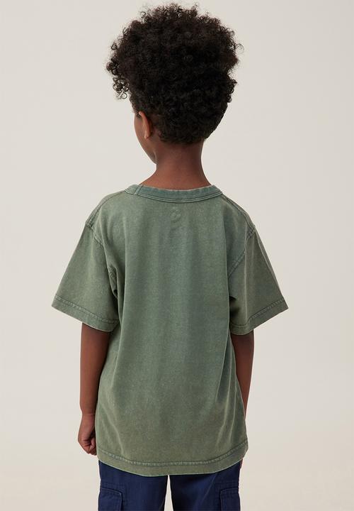 Cotton On - The essential short sleeve tee - swag green wash