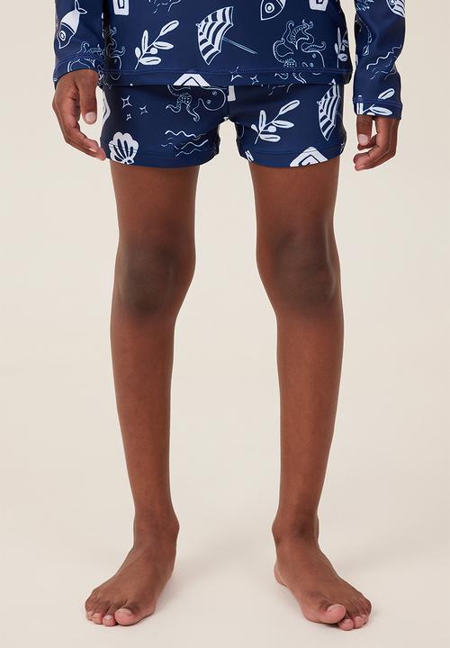 Cotton On - Billy boyleg swim trunk - in the navy/rainy day santorini