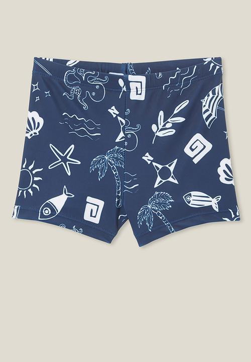 Cotton On - Billy boyleg swim trunk - in the navy/rainy day santorini
