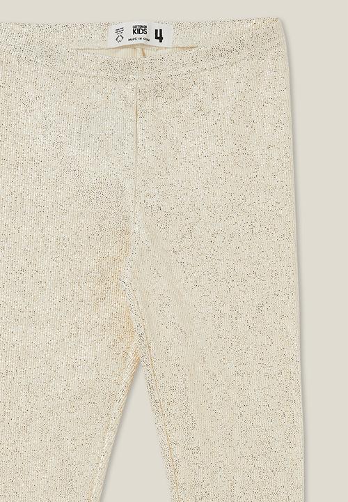Cotton On - Huggie tights - dark vanilla/gold foil