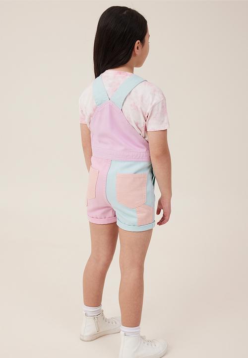Cotton On - Millie slouch shortall - colour block sorbet