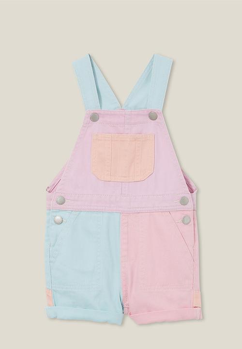 Cotton On - Millie slouch shortall - colour block sorbet