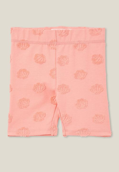 Cotton On - Hailey bike short - coral dreams/terry texture shells