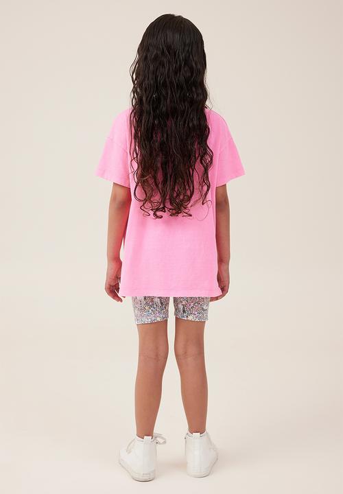 Cotton On - Hailey bike short - white/unicorn garden