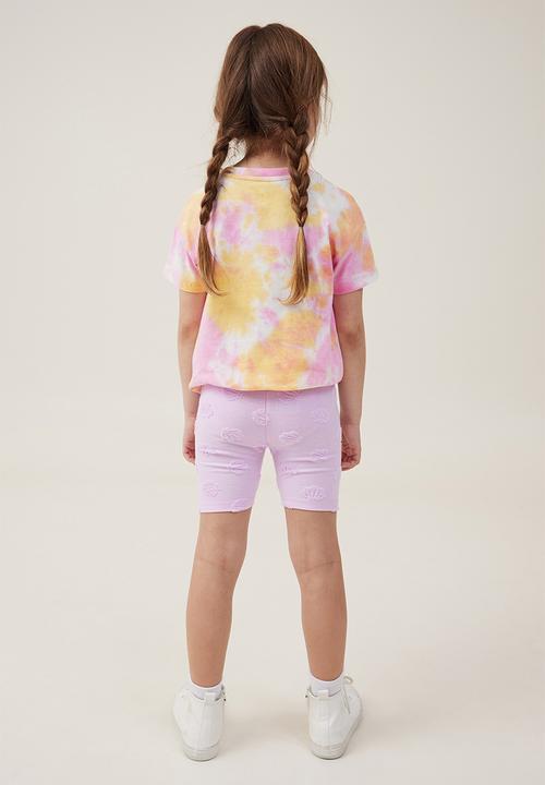 Cotton On - Hailey bike short - pale violet/terry texture shells