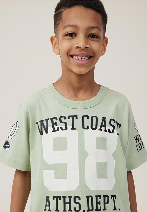 Cotton On - Jonny short sleeve print tee - gumnut green/west coast 98
