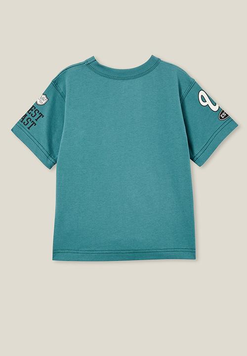 Cotton On - Jonny short sleeve print tee - turtle green/west coast 98