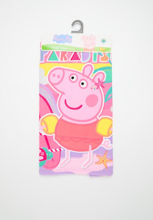 Character Group - Peppa pig hooded towel - lilac