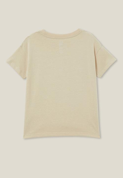 Cotton On - Poppy short sleeve print tee - rainy day/running the world