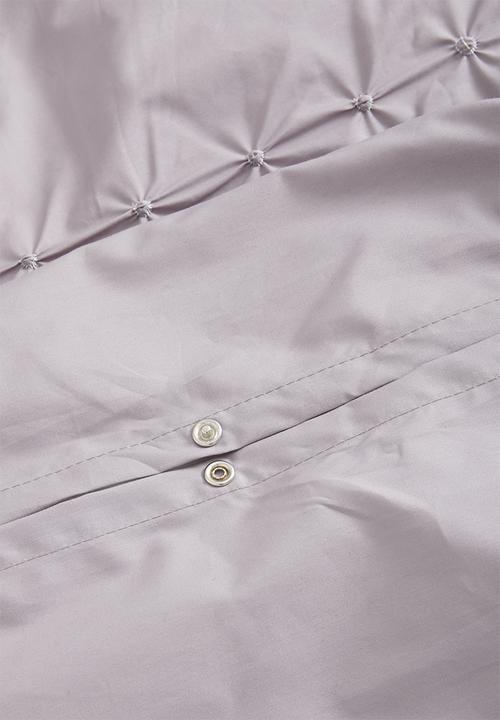 Sheraton Textiles - Harper 200tc cotton embroidered duvet set - grey