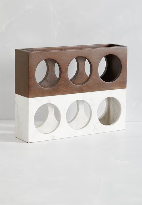 Sixth Floor - Sinfony wine rack - marble & wood