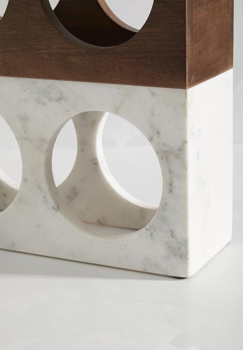 Sixth Floor - Sinfony wine rack - marble & wood