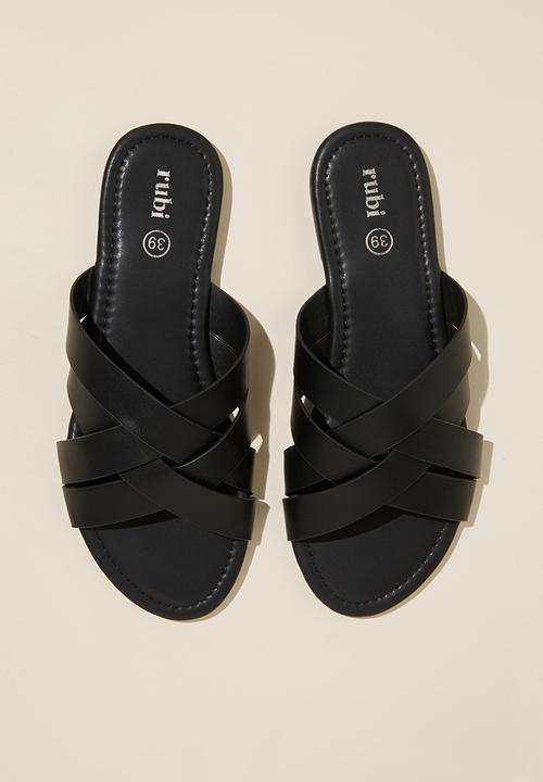 Cotton On - Cici cross over sandal - black