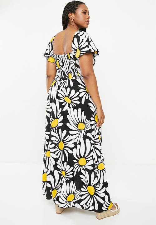 Me&B - Plus the puff sleeve eva dress - floppy daisy