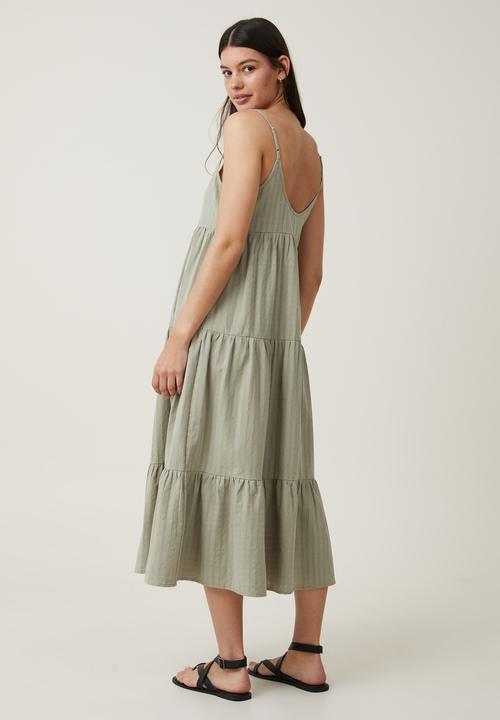 Cotton On - Summer tiered maxi dress - desert sage