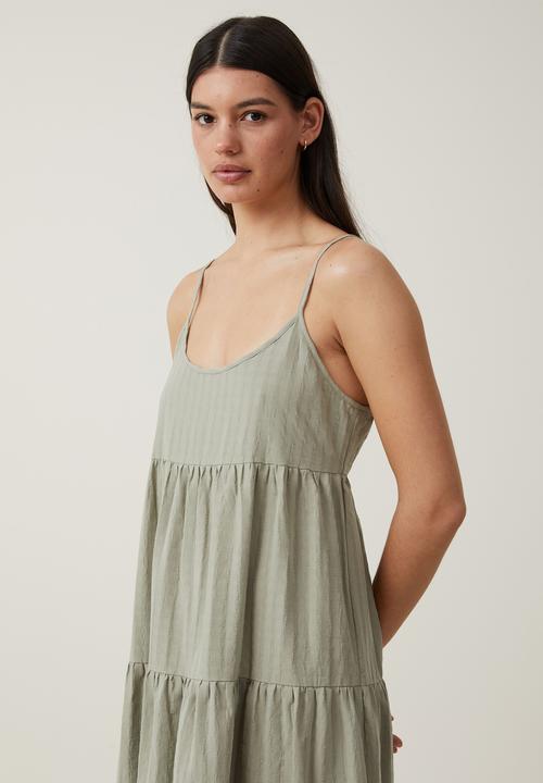 Cotton On - Summer tiered maxi dress - desert sage