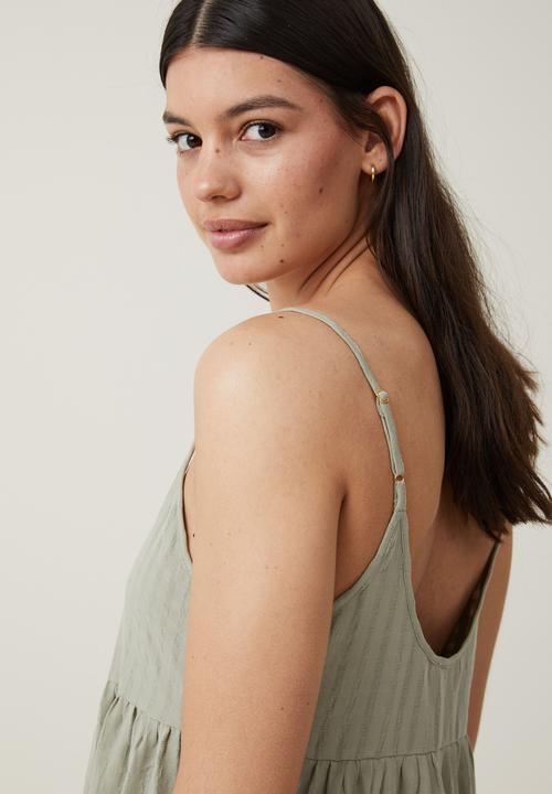 Cotton On - Summer tiered maxi dress - desert sage