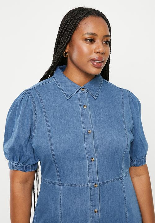 Me&B - Plus denim shirtdress - denim