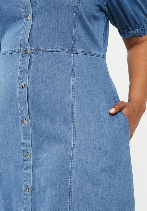 Me&B - Plus denim shirtdress - denim