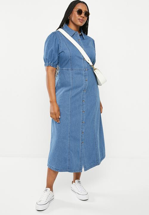 Me&B - Plus denim shirtdress - denim