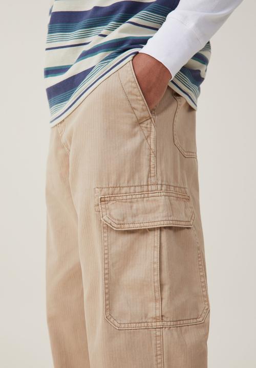Cotton On - Tactical cargo pant - vintage gravel stone herringbone
