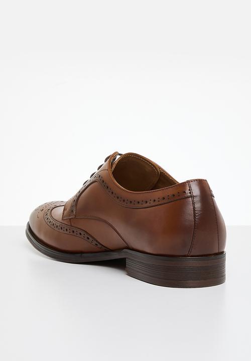 POLO - Wing cap gibson lace up - tan