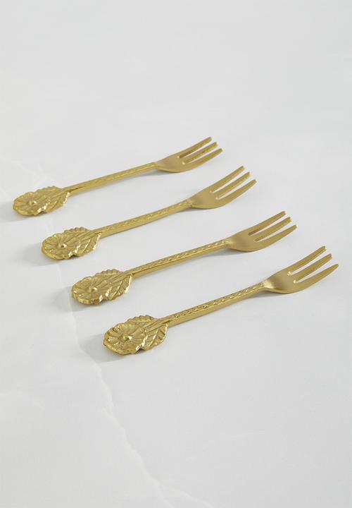 Sixth Floor - Trista cake fork set of 4 - brass