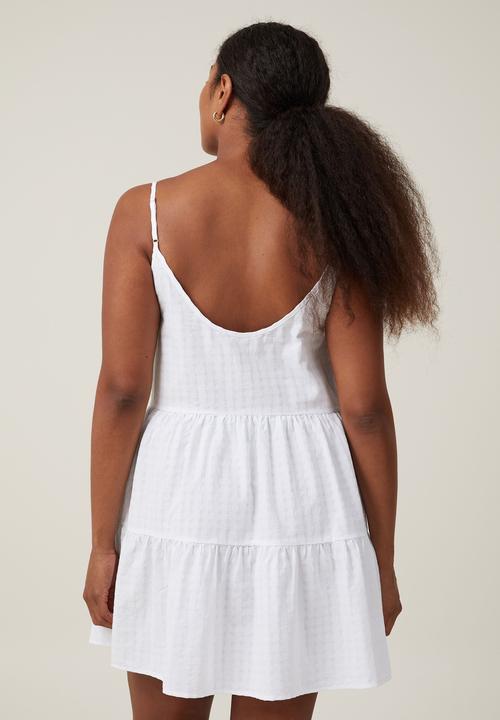 Cotton On - Summer tiered mini dress - white