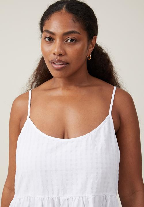 Cotton On - Summer tiered mini dress - white
