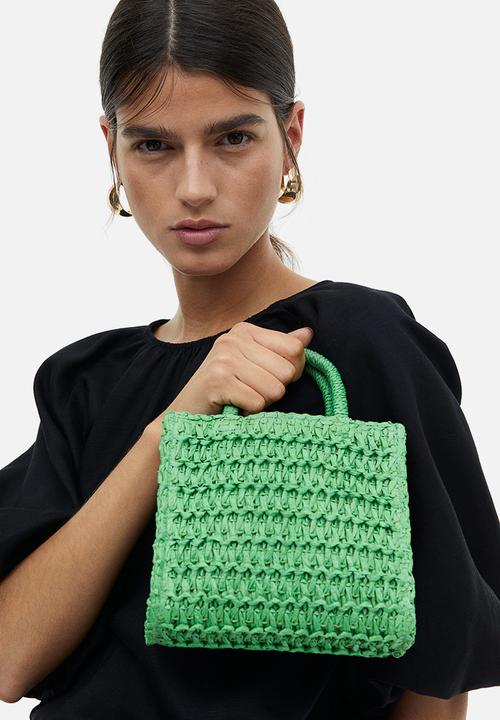 H&M - Straw shoulder bag - green