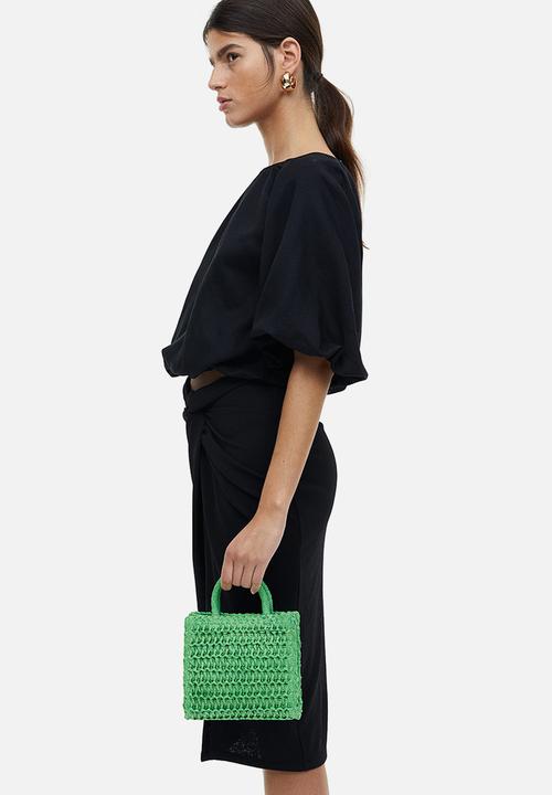H&M - Straw shoulder bag - green