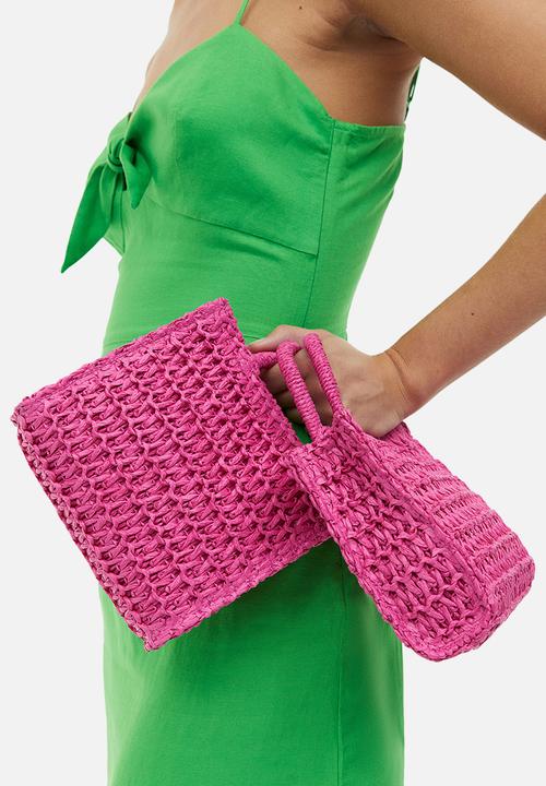 H&M - Straw shoulder bag - cerise