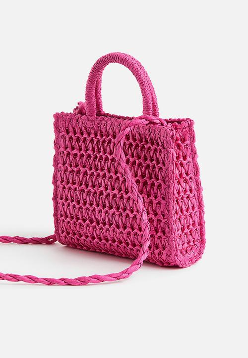 H&M - Straw shoulder bag - cerise