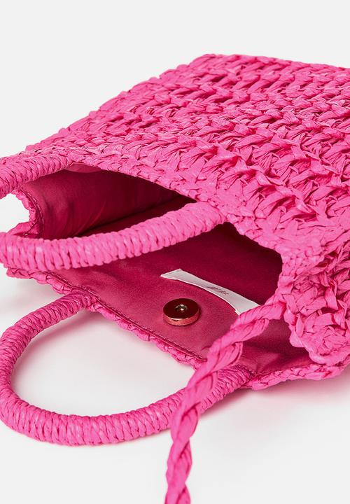 H&M - Straw shoulder bag - cerise