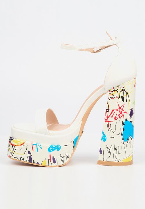 Rock & Co - Sachi 12 platform heel - white