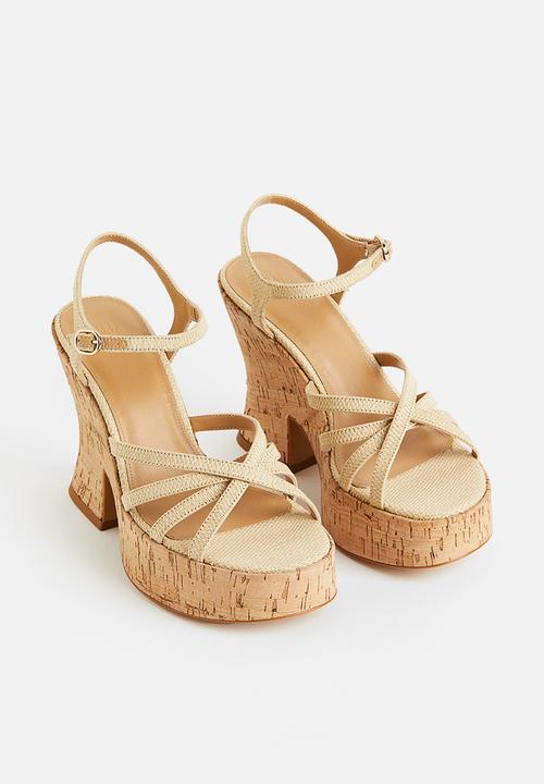 H&M - Wedge-heeled sandals - beige