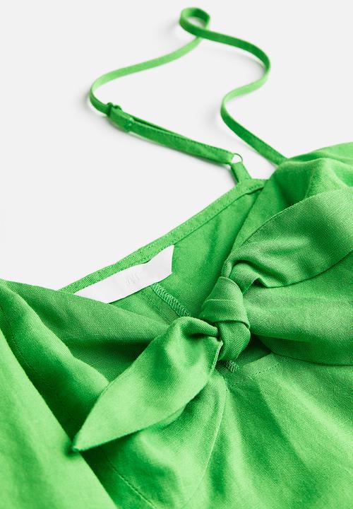 H&M - Linen-blend dress - green