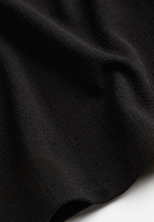 H&M - Square-neck cropped top - black