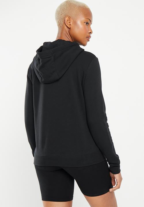 Nike - W nsw club flc std po hoodie - black & white