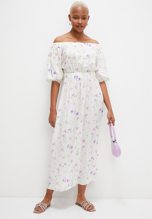 MILLA - Bardot fit and flare dress - floral