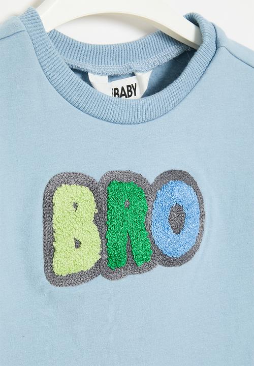 Cotton On - Alma drop shoulder sweater - dusty blue/bro