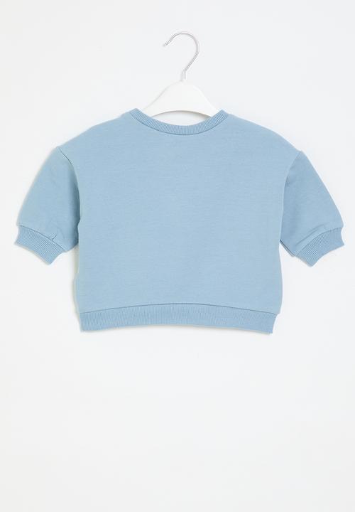 Cotton On - Alma drop shoulder sweater - dusty blue/bro
