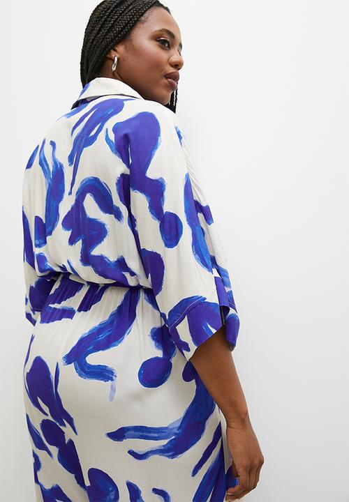 Superbalist - Relaxed printed short sleeve jumpsuit - painted ladies