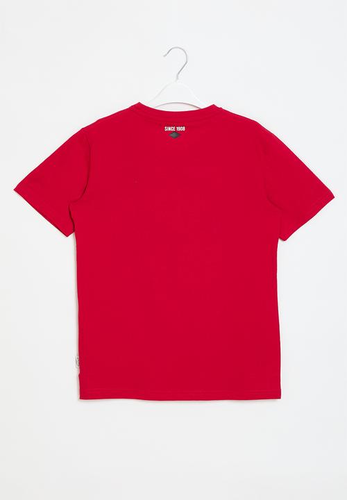 Lee Cooper - London logo print kids tee - red